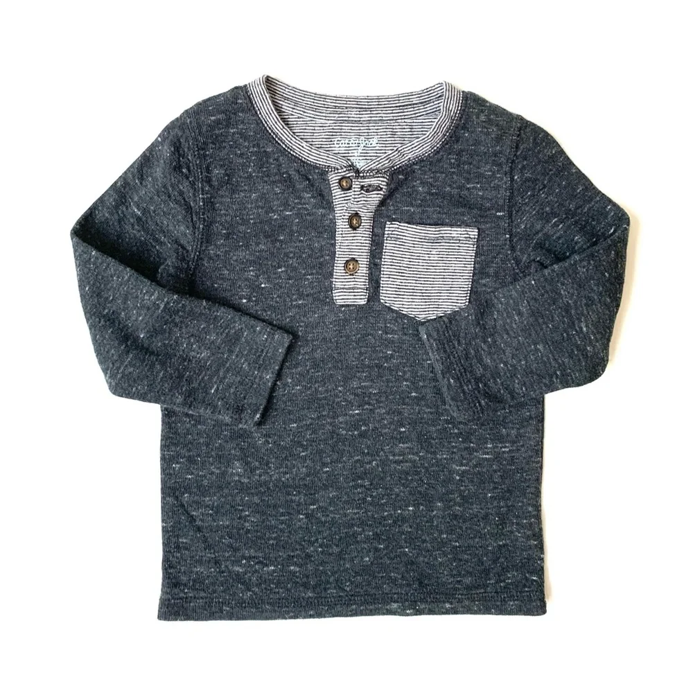 Cat & Jack Toddler Boy Henley Pocket Tee
